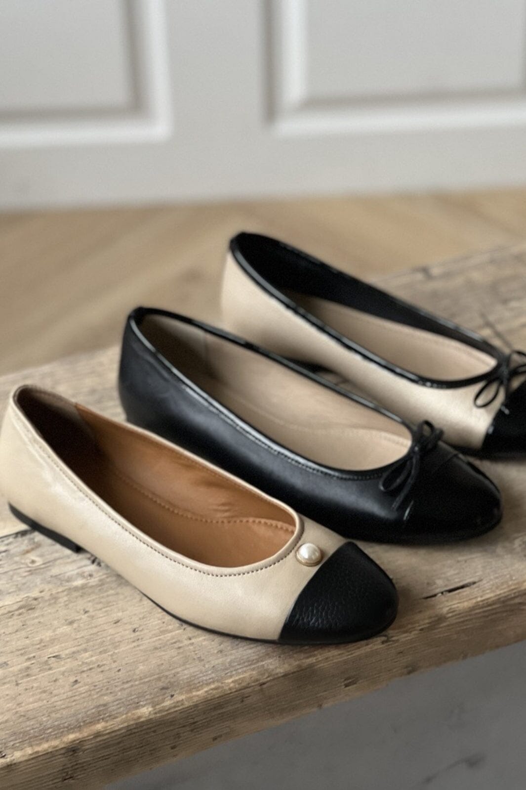 Forudbestilling - Copenhagen Shoes - Like Moving Patent Toe - 038 Black Patent Ballerinaer 
