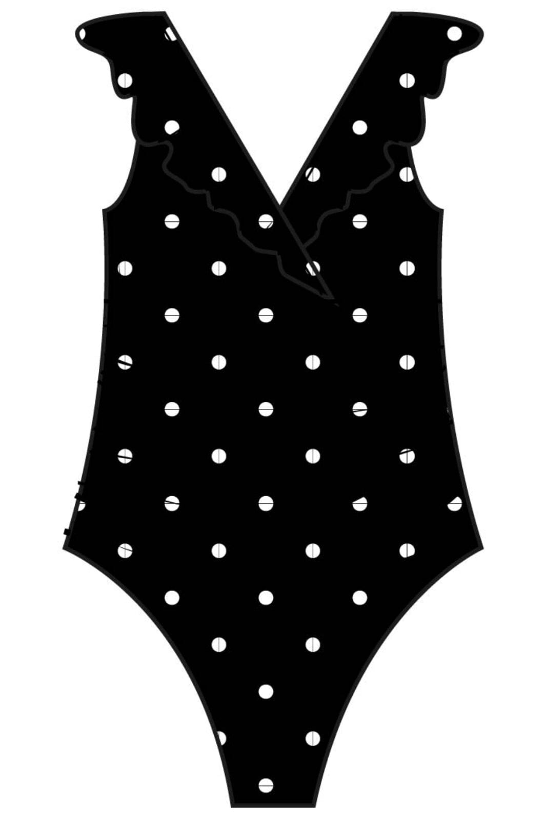 Forudbestilling - Cras - Agnes Swimsuit - 8032 8032 Black Dot Badedragter 