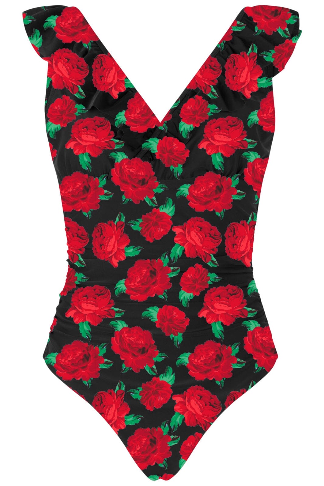 Forudbestilling - Cras - Agnes Swimsuit - 8054 Black Roses Badedragter 