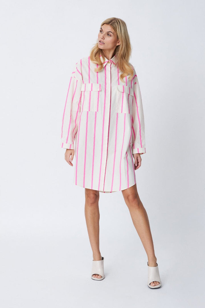 Forudbestilling - Cras - Flaxcras Shirt - 4006 Pink Stripe Skjorter 