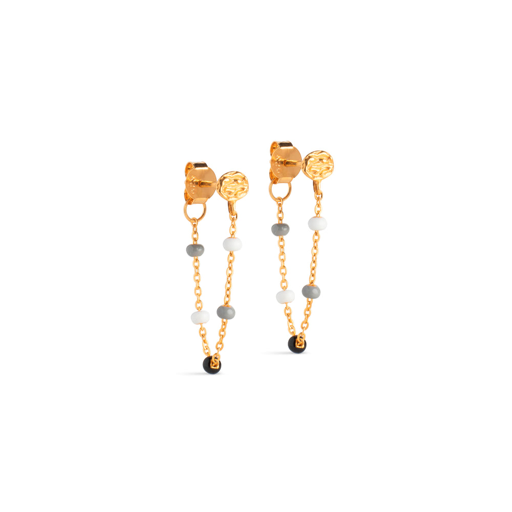 Forudbestilling - Enamel Copenhagen - Earring, Lola - Salt'N'Pepper Øreringe 