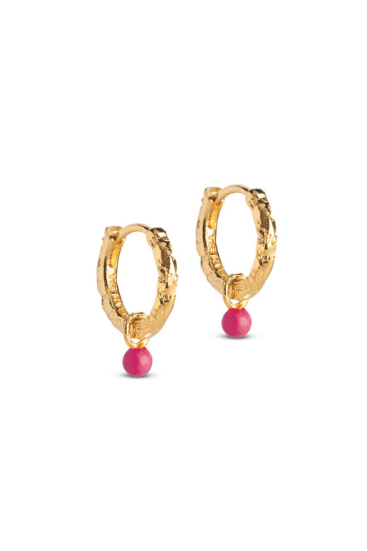 Forudbestilling - Enamel Copenhagen x Molly&My - Hoops, Belle E245GM - Pink Øreringe 