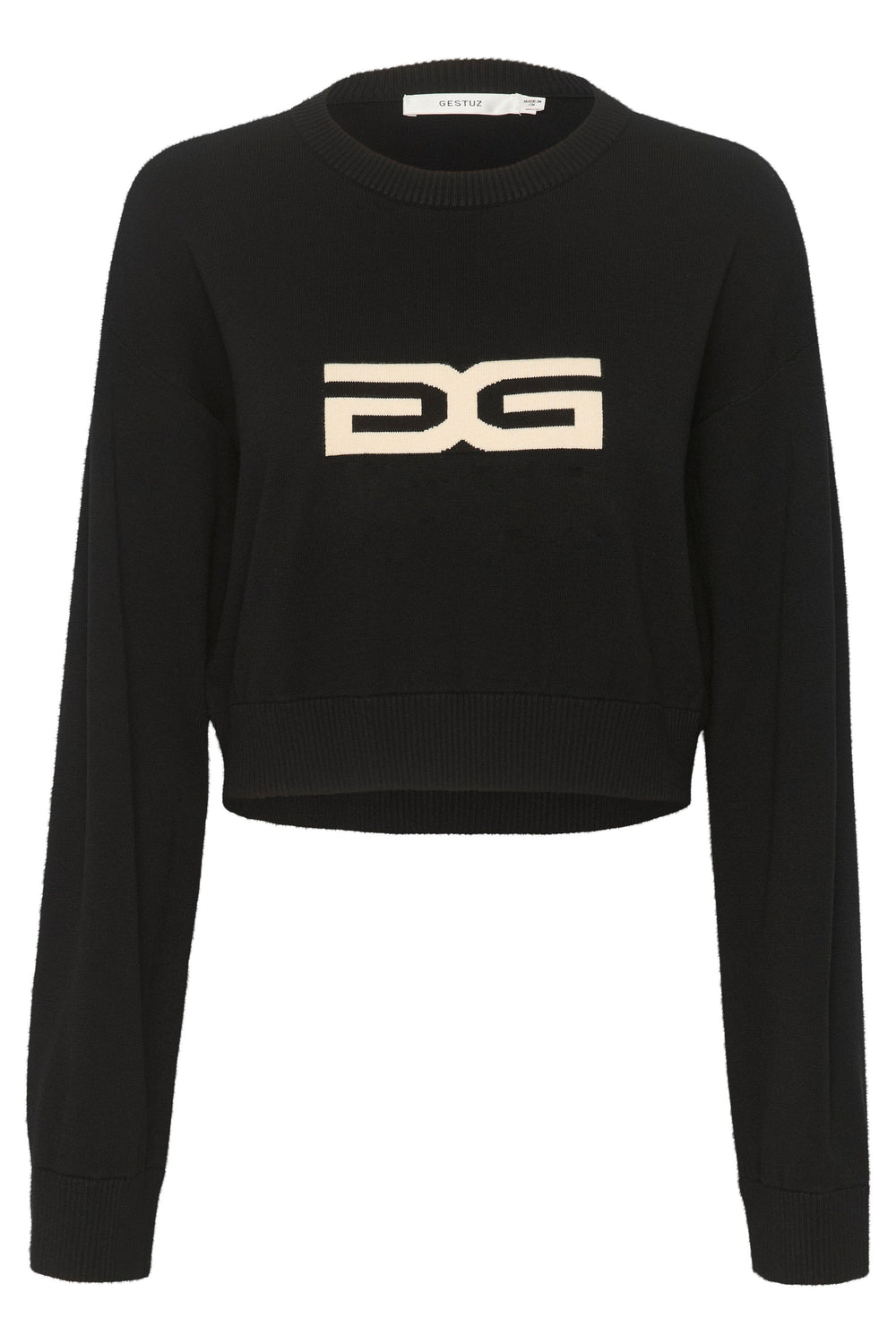 Forudbestilling - Gestuz - AyaGZ cropped pullover - Black Sweatshirts 