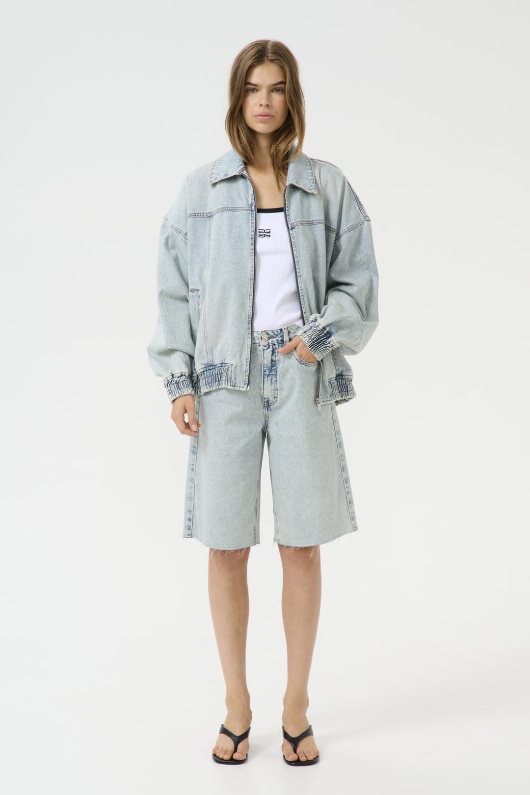 Gestuz - Gzasher Ls Oz Bomber 10910193 - 107575 - Mid Acid Wash