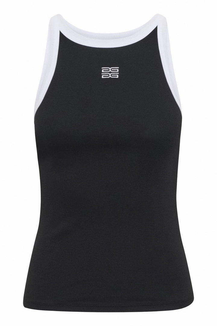 Gestuz - Gzdrew Contrast Logo Tank 10910270 - 100017 - Black
