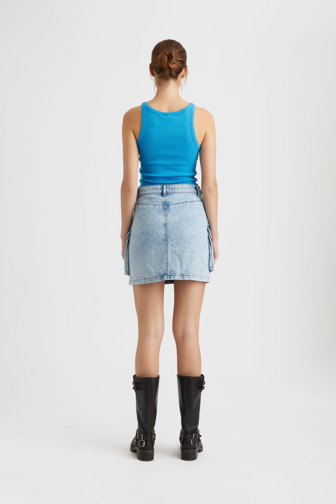 Forudbestilling - Gestuz - MarliGZ HW denim skirt - Mid blue washed Nederdele 