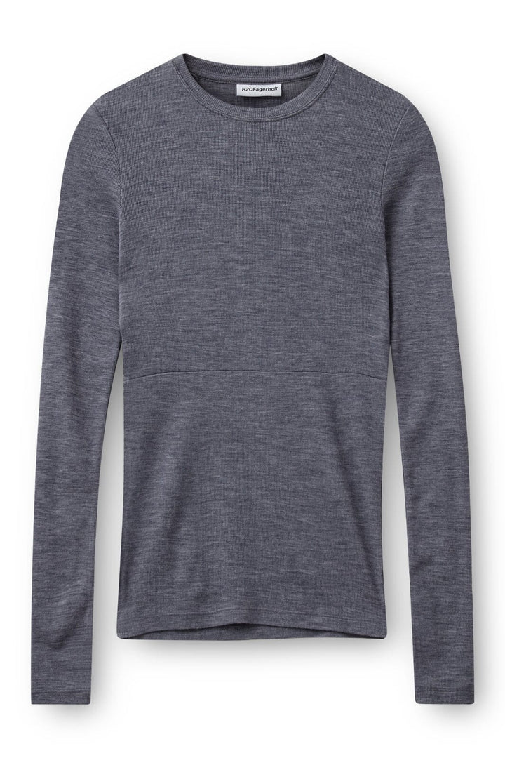Forudbestilling - H2O Fagerholt - Good Long Sleeve - 1010 Grey Melange Bluser 