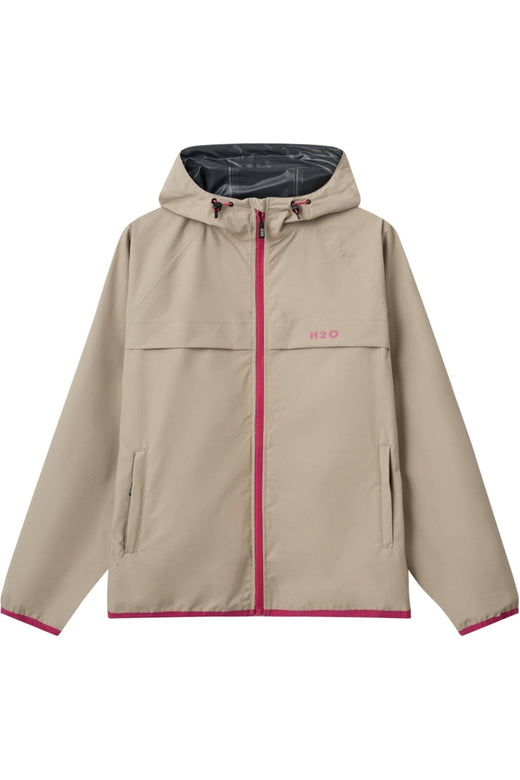 H2O - Rømø Festival Lw Rain Jacket Packable 100980-2 - 7031 - Warm Grey/Wild Pink