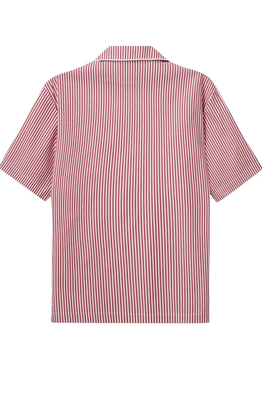 H2O - Rønne Essential Pajamas Shirt 101012 - 7290 - Red/White