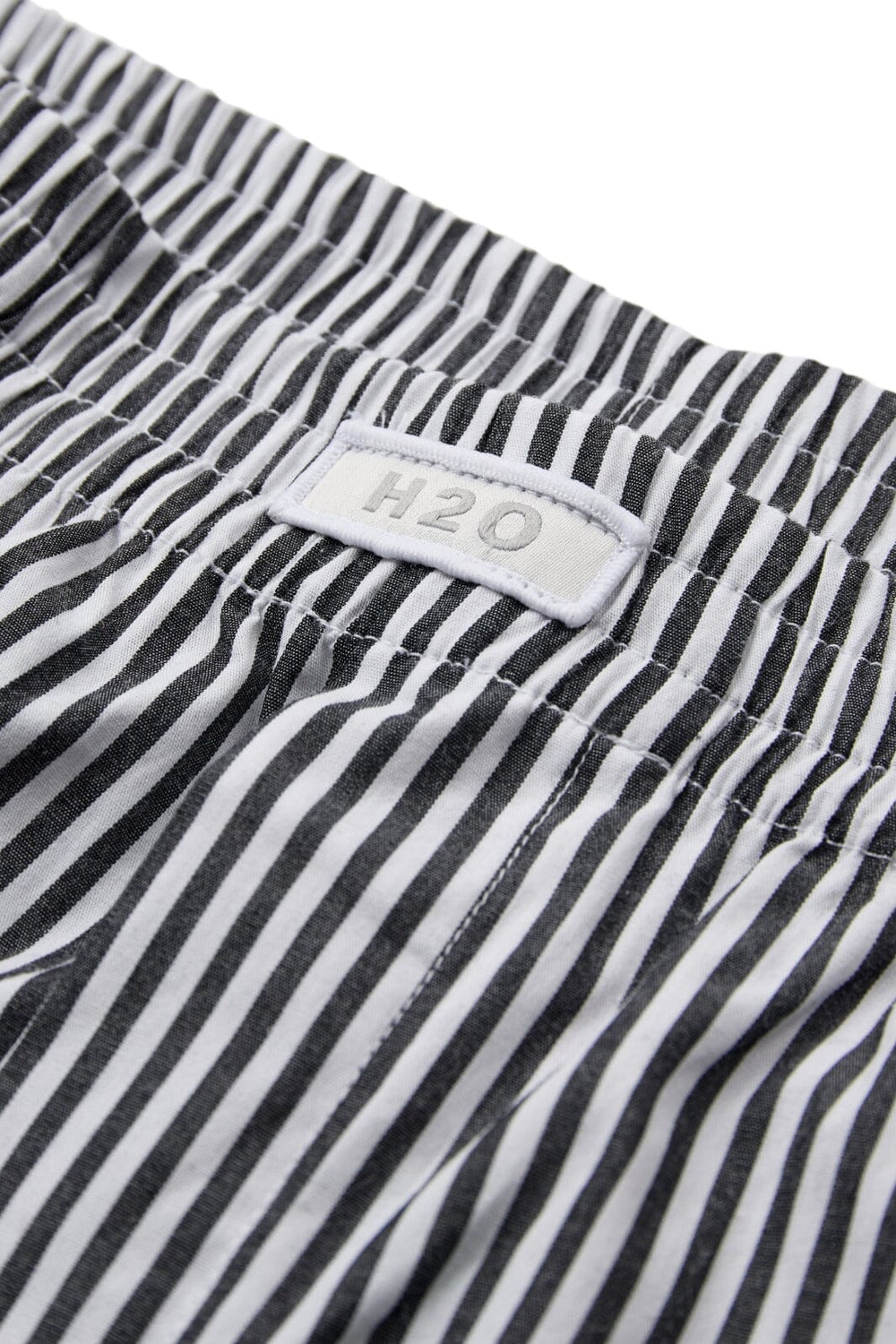Forudbestilling - H2O - Rønne Essential Pajamas Shorts - 7081 Black/White Stripe Shorts 