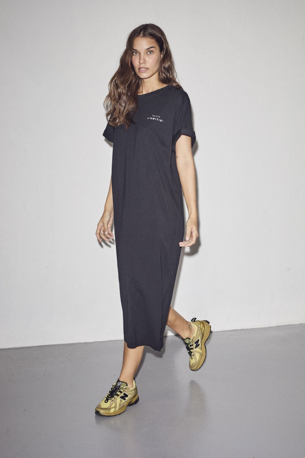 Forudbestilling - Haute L'Amitié - Hl Crew Neck Tee Dress HL10123 - Black Kjoler 
