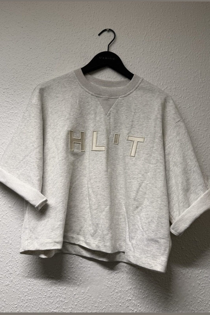 Haute L'Amitié - Hlt Ss Logo Sweat HL10171 - Pearl Melange