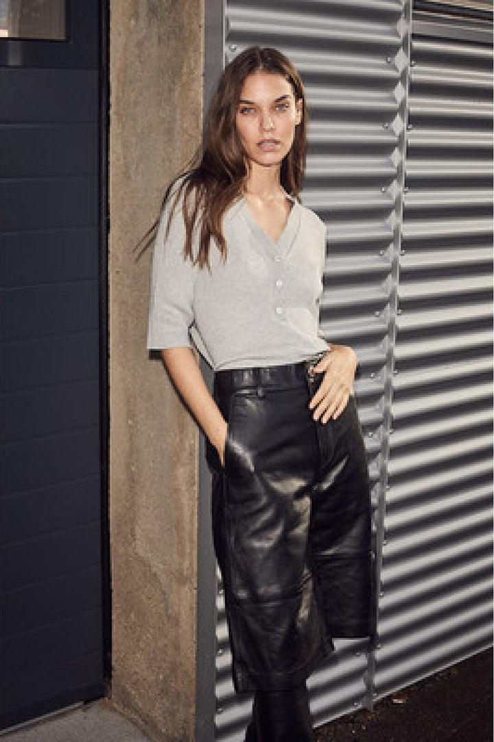Forudbestilling - Haute L'Amitié - Leather Bermudas HL10207 - Black Shorts 