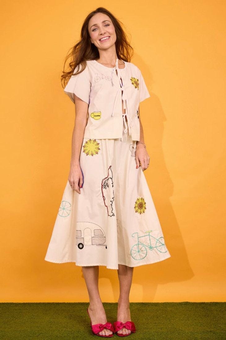 Forudbestilling - Hunkøn - Loretta Skirt 25306 - Cream Nederdele 