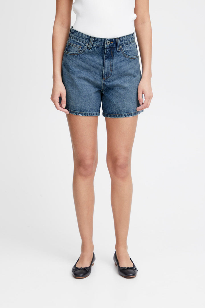 Forudbestilling - Ichi - Ihaveny Sho - Medium blue stone washed Shorts 