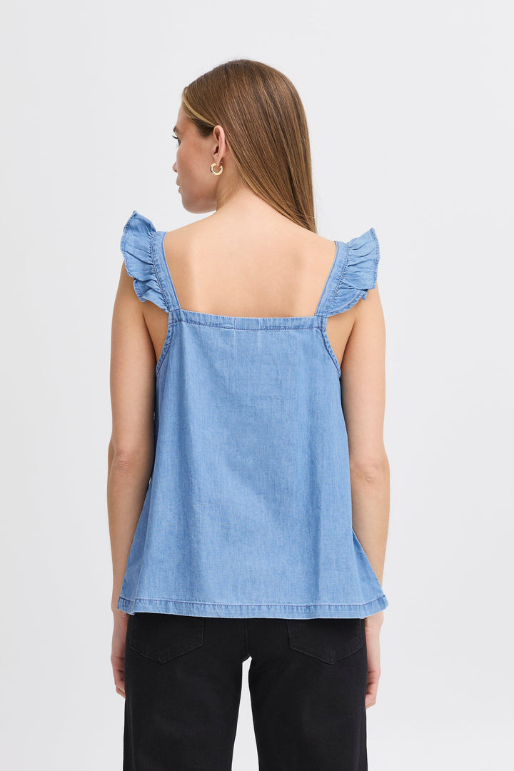 Forudbestilling - Ichi - Ihbarcy To 20122681 - 204346 Light Blue Chambray Bluser 
