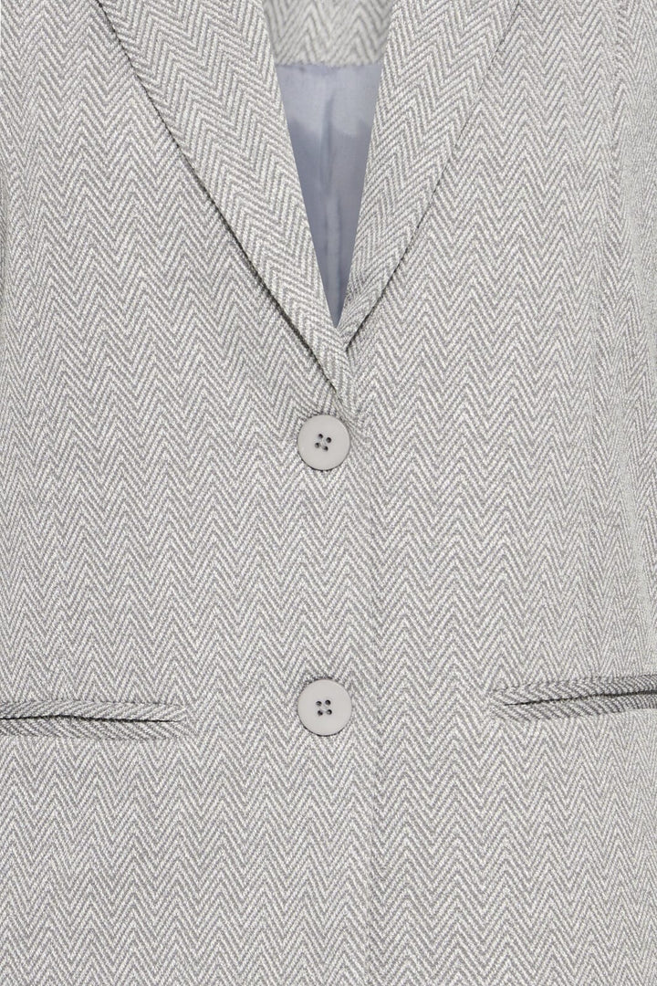 Ichi - Ihkate Jacquard Oversize Bl 20121605 - 900000482 - Sharkskin Herringbone