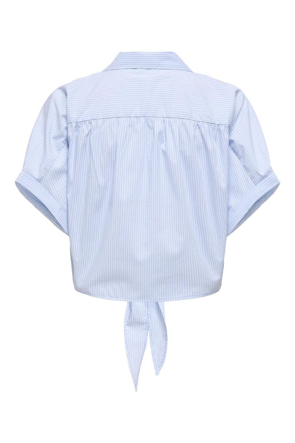 JDY - Jdymio S/S Knot Shirt Dia - 4936832 Cashmere Blue Small White Stripes