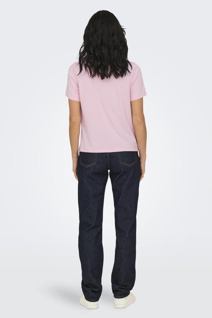 JDY - Jdypisa S/S Print Top - 4798429 Parfait Pink Bittersweet Heart
