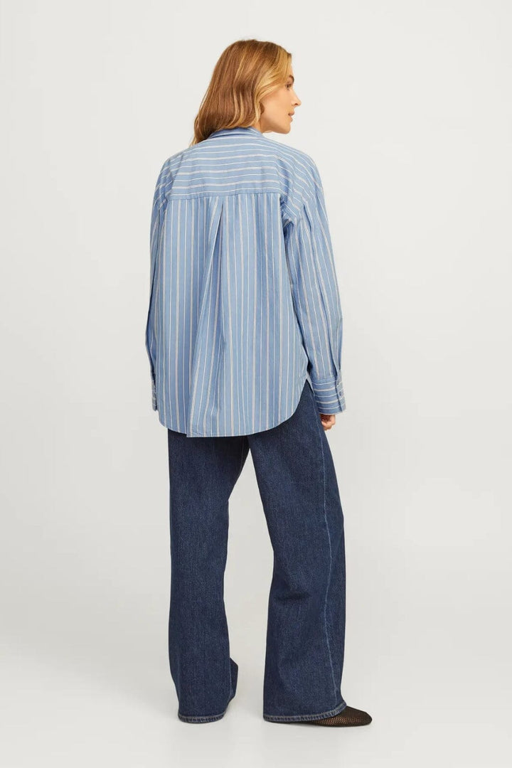 Jjxx - Jxtessa Ls Poplin Rlx Shirt Sn - 4548614 Coronet Blue Aop