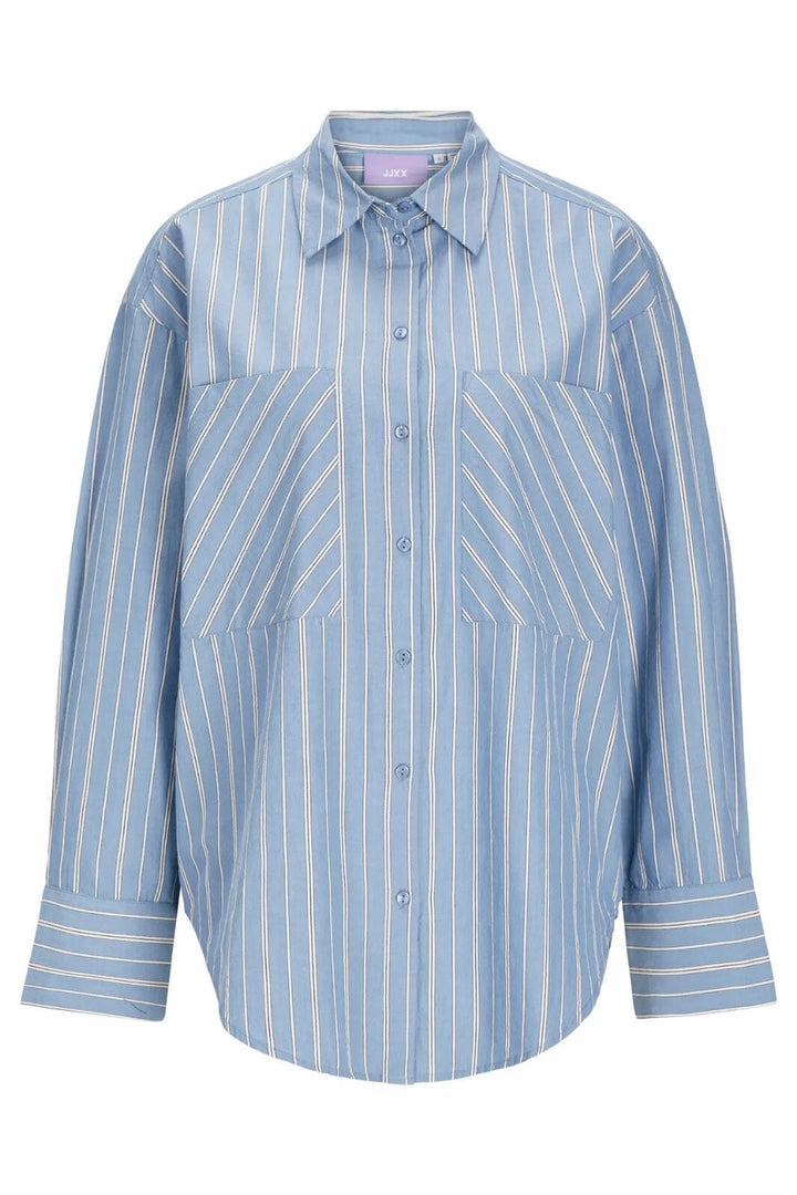 Jjxx - Jxtessa Ls Poplin Rlx Shirt Sn - 4548614 Coronet Blue Aop
