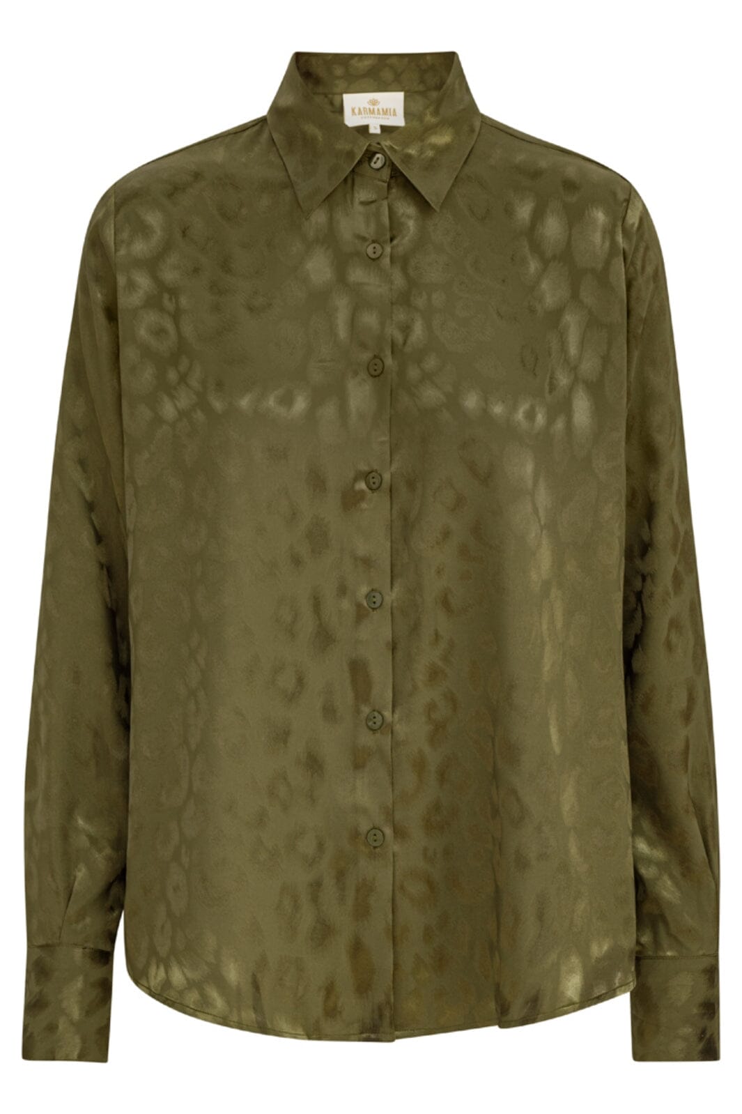 Forudbestilling - Karmamia - Alma Shirt - Army Leo Jacquard Skjorter 