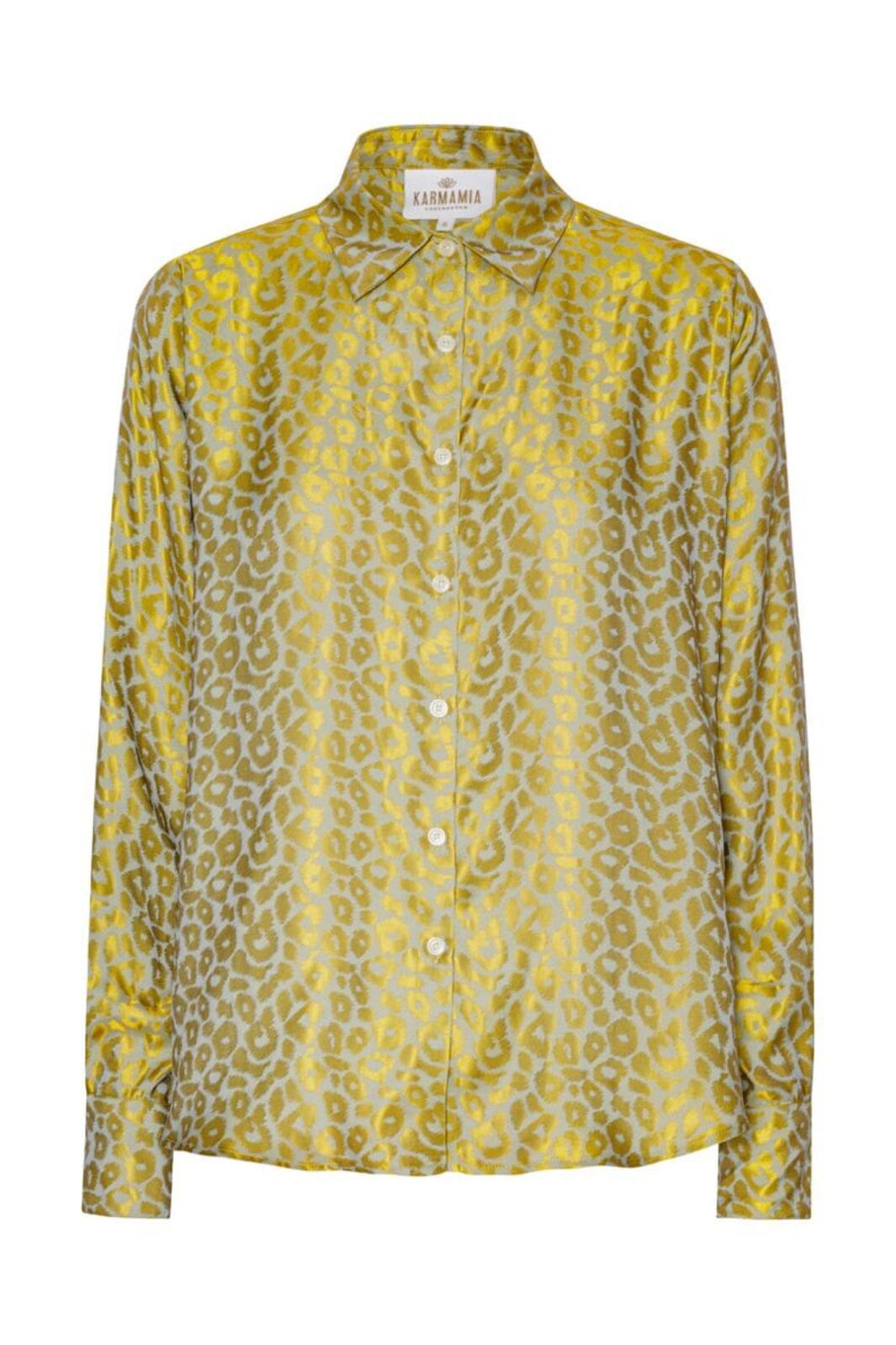 Forudbestilling - Karmamia - Alma Shirt - Gold Leo Silk Skjorter 