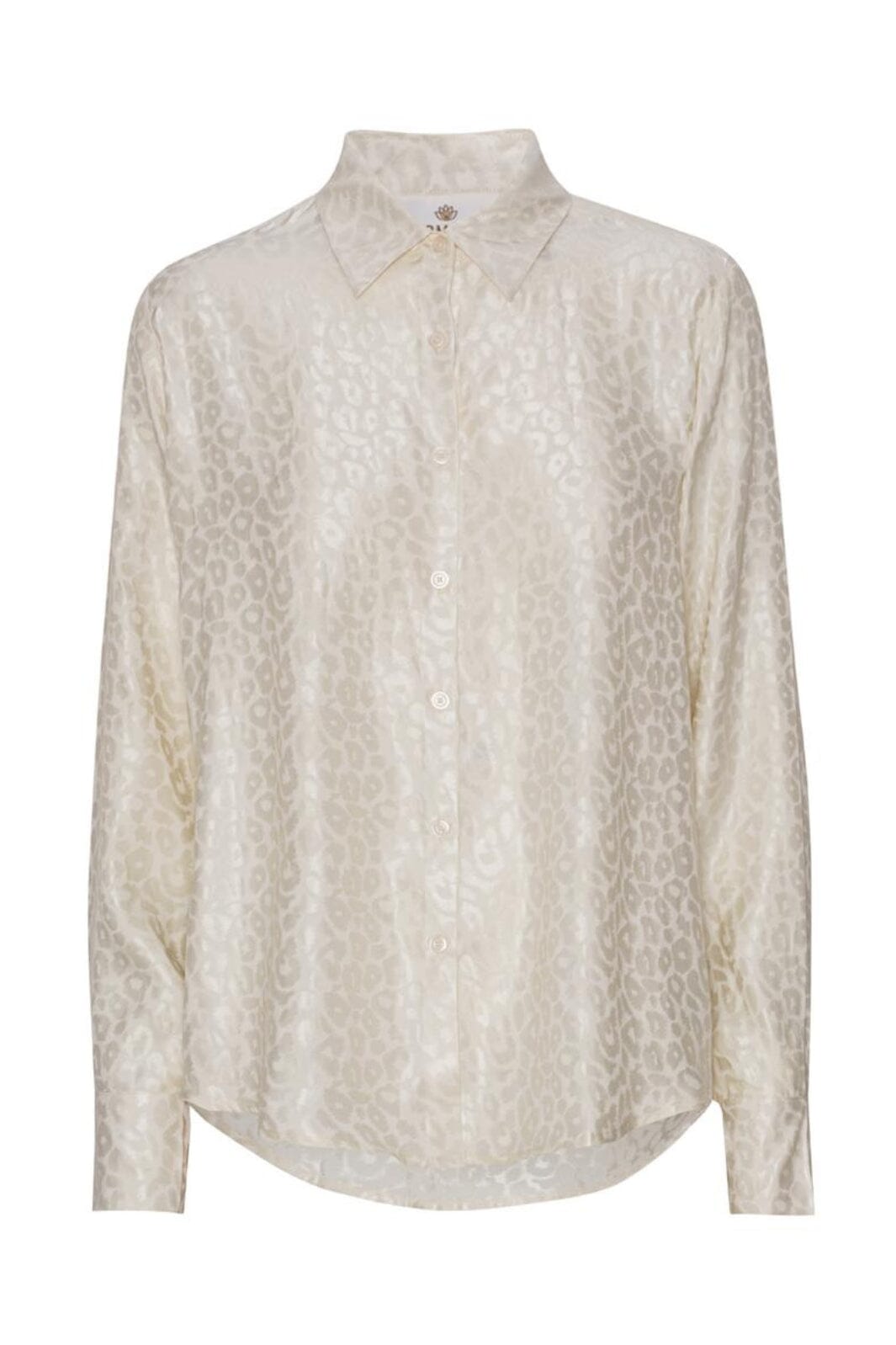Forudbestilling - Karmamia - Alma Shirt - Ivory Leo Silk Skjorter 