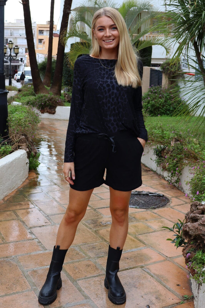 Liberte - Alma-Ls-Top 9504 - Dark Grey Leo