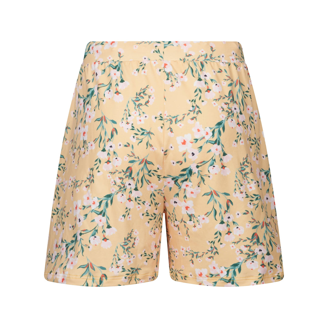 Forudbestilling - Liberte - Alma-Shorts - Yellow Green Flower Shorts 