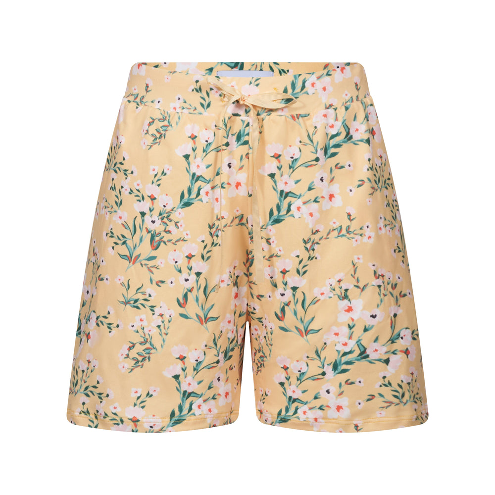 Forudbestilling - Liberte - Alma-Shorts - Yellow Green Flower Shorts 