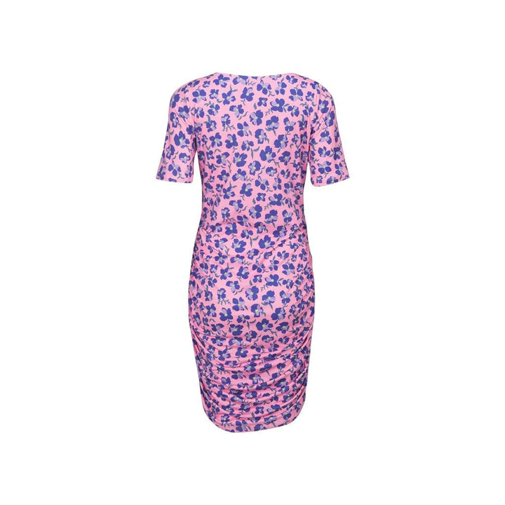 Forudbestilling - Liberte - Alma-Ss-Turn-Dress - Pink Purple Flower Kjoler 
