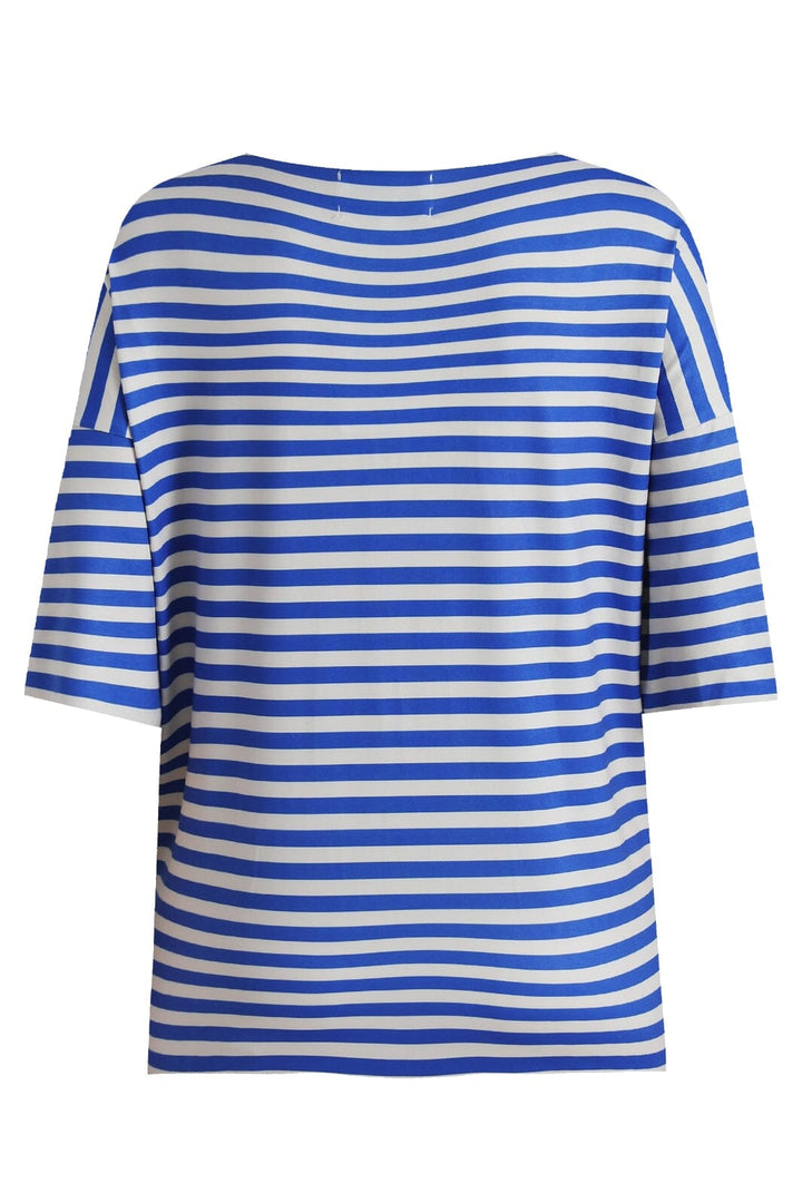 Liberte - Alma-Tshirt 9519 - Stripe Ivory Cobolt