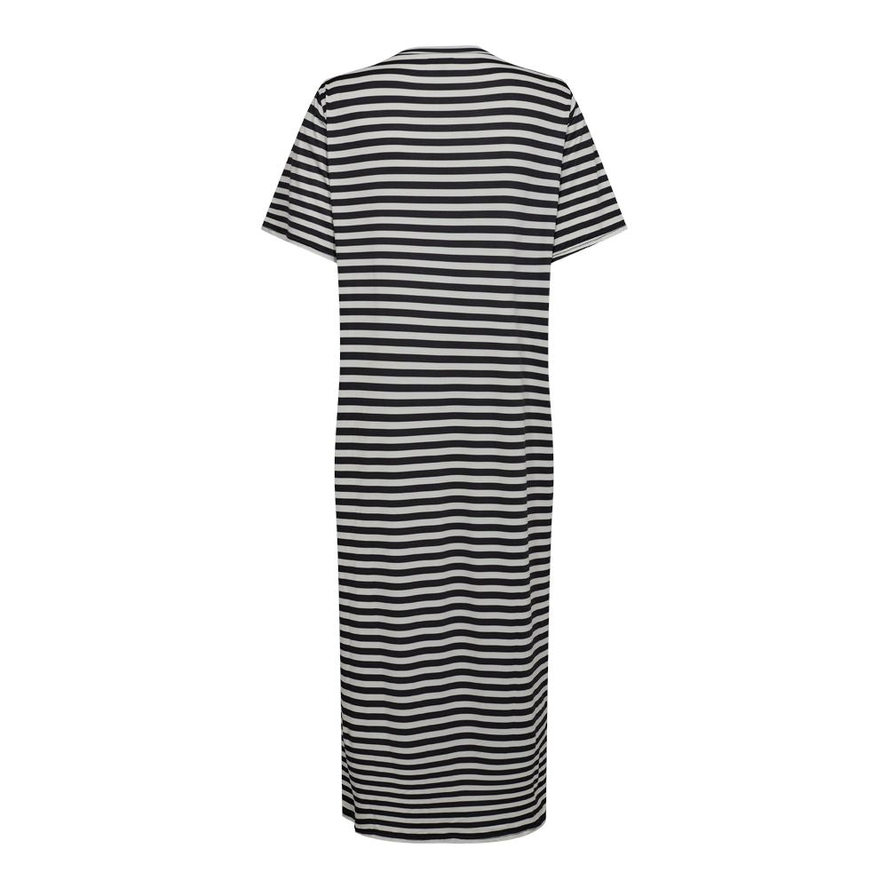 Forudbestilling - Liberte - Alma-Tshirt-Dress - Black Creme Stripe Kjoler 
