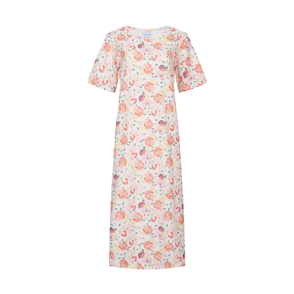 Forudbestilling - Liberte - Alma-Tshirt-Dress - Creamy Peach Flower Kjoler 