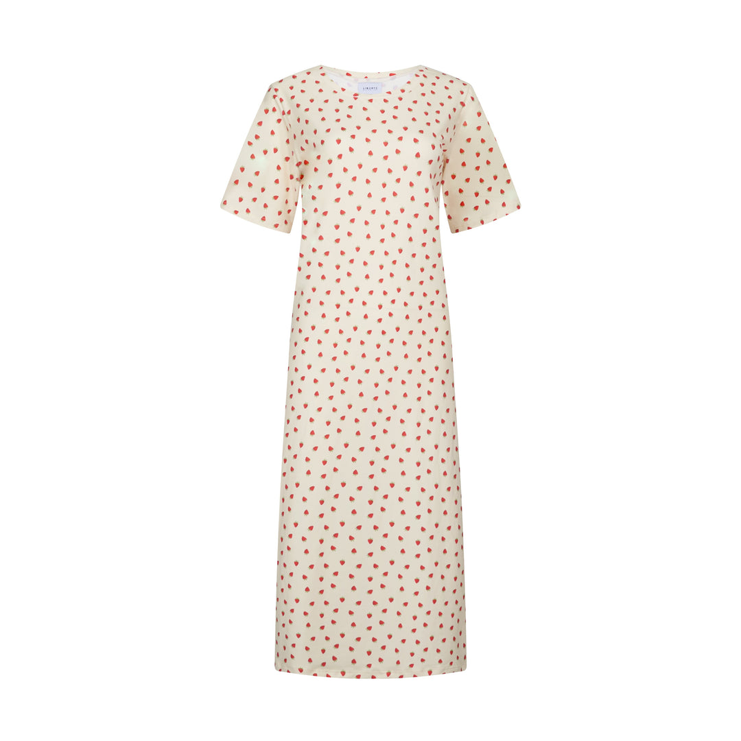 Forudbestilling - Liberte - Alma-Tshirt-Dress - Creamy Strawberry Kjoler 