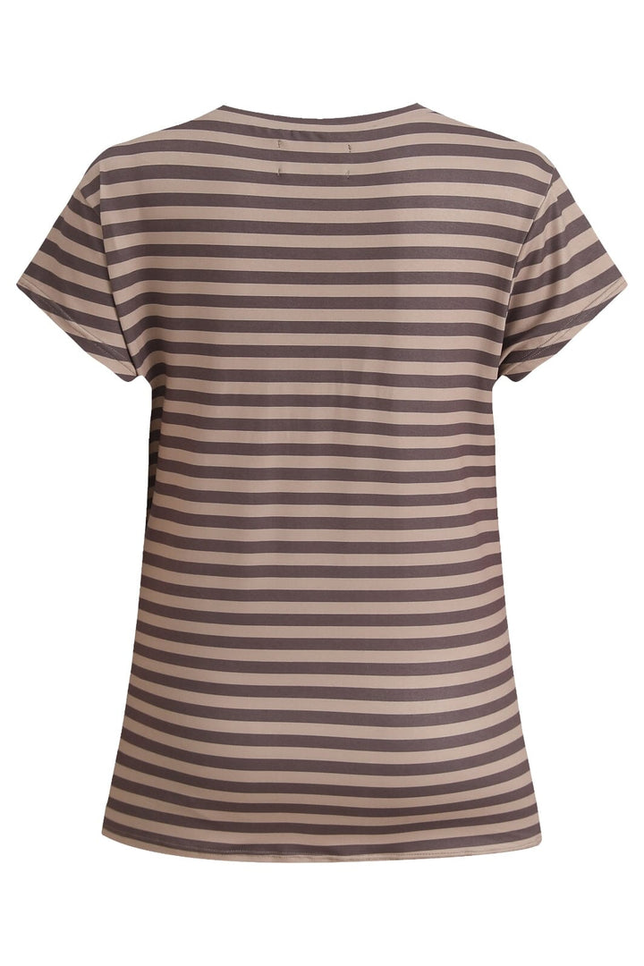 Forudbestilling - Liberte - Alma-U-Tshirt - Brown Stripe