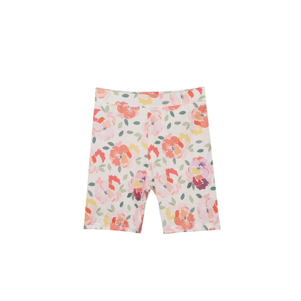 Forudbestilling - Liberte Ami - Alma-Bicycle-Shorts (Kids) - Creamy Peach Flower Shorts 
