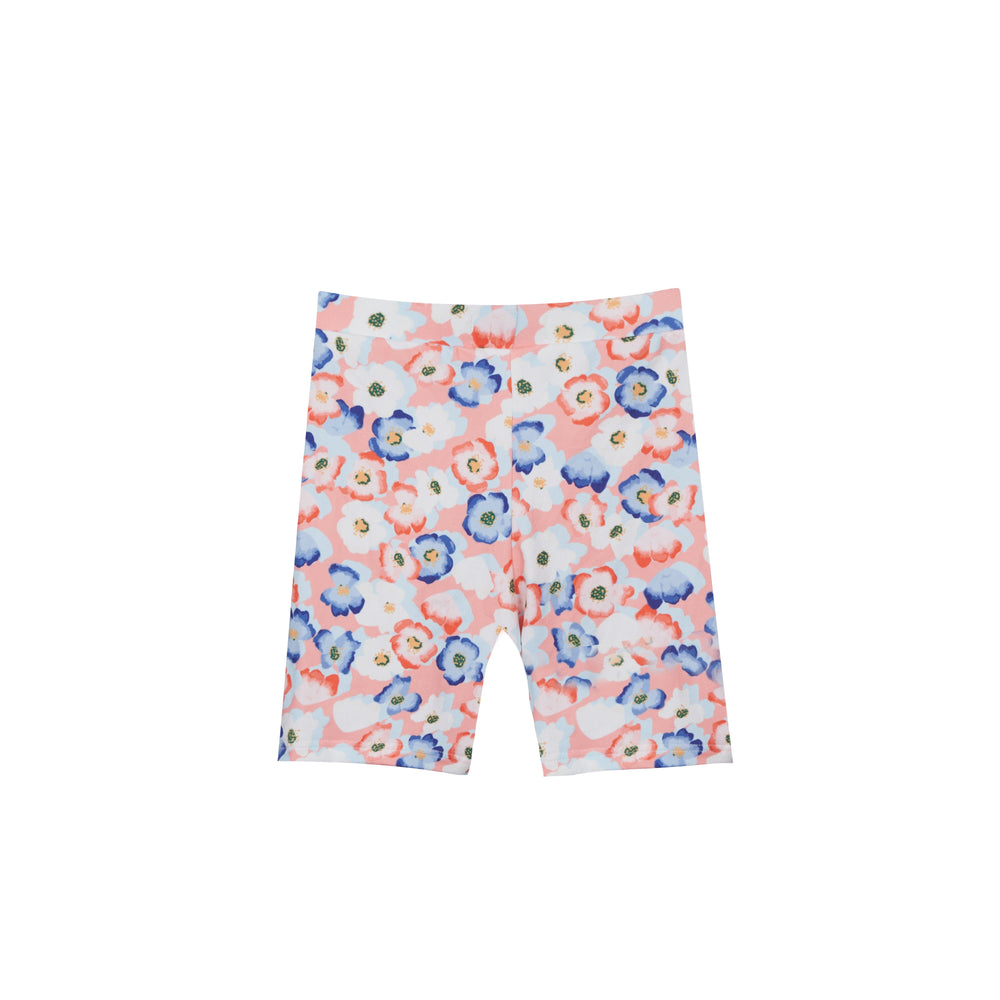 Forudbestilling - Liberte Ami - Alma-Bicycle-Shorts (Kids) - Peachy Blue Flower Shorts 