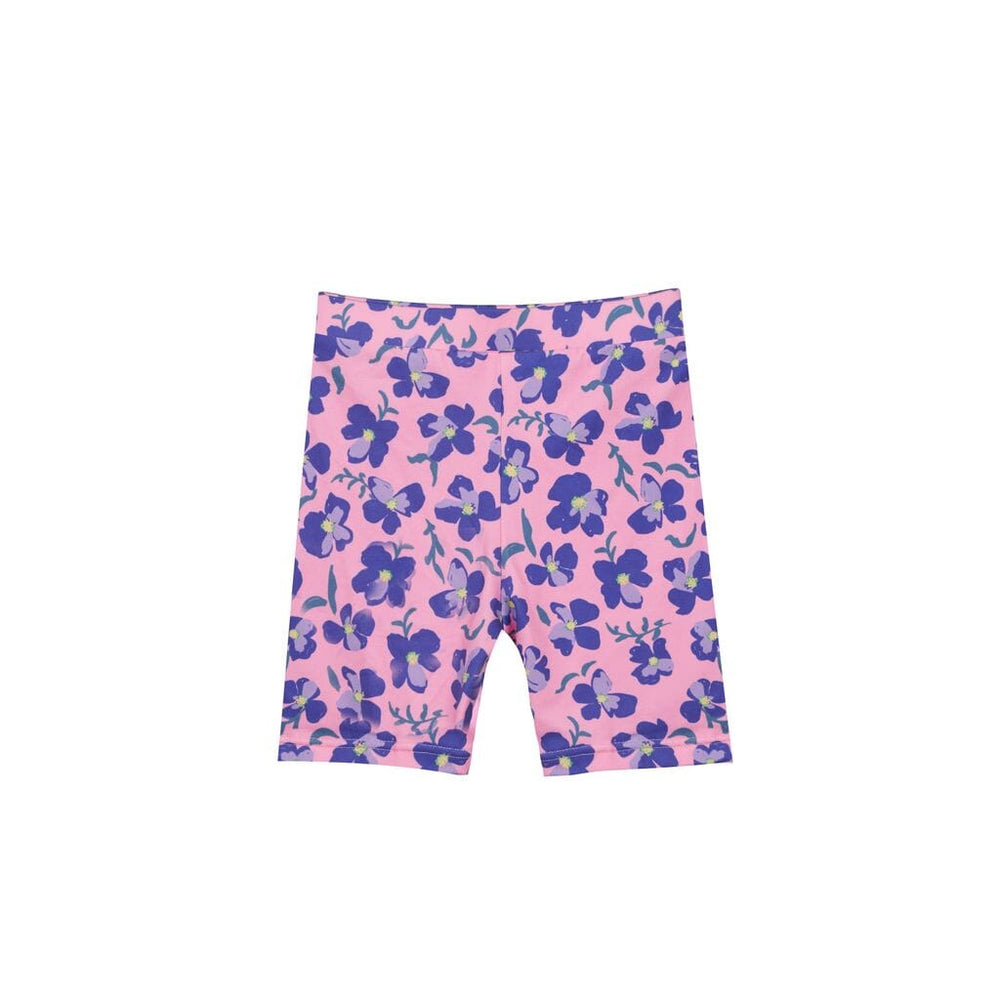 Forudbestilling - Liberte Ami - Alma-Bicycle-Shorts (Kids) - Pink Purple Flower Shorts 