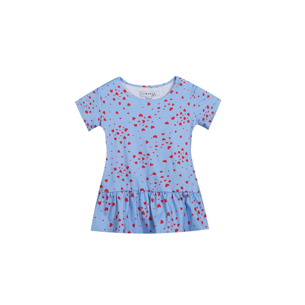 Forudbestilling - Liberte Ami - Alma-Frill-T-Shirt (Kids) - Light Blue Pink Heart T-shirts 