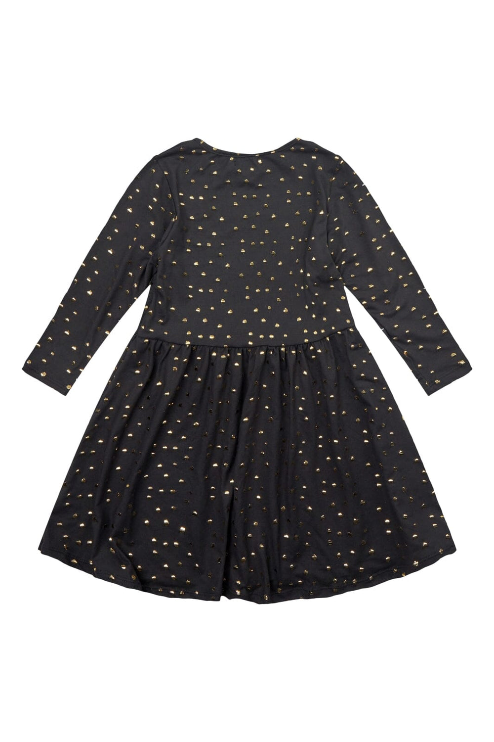 Forudbestilling - Liberté Ami - Alma-Ls-Babydoll-Dress (Kids) - Black Gold Dot 2 Kjoler 