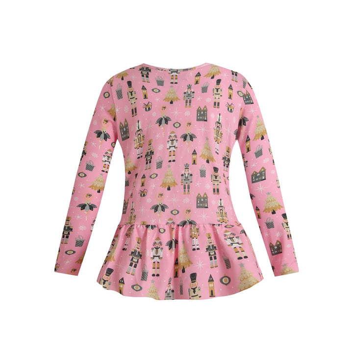 Forudbestilling - Liberte Ami - Alma-Ls-Frill-Tshirt (Kids) 9654 - Nutcracker Bubblegum Bluser 