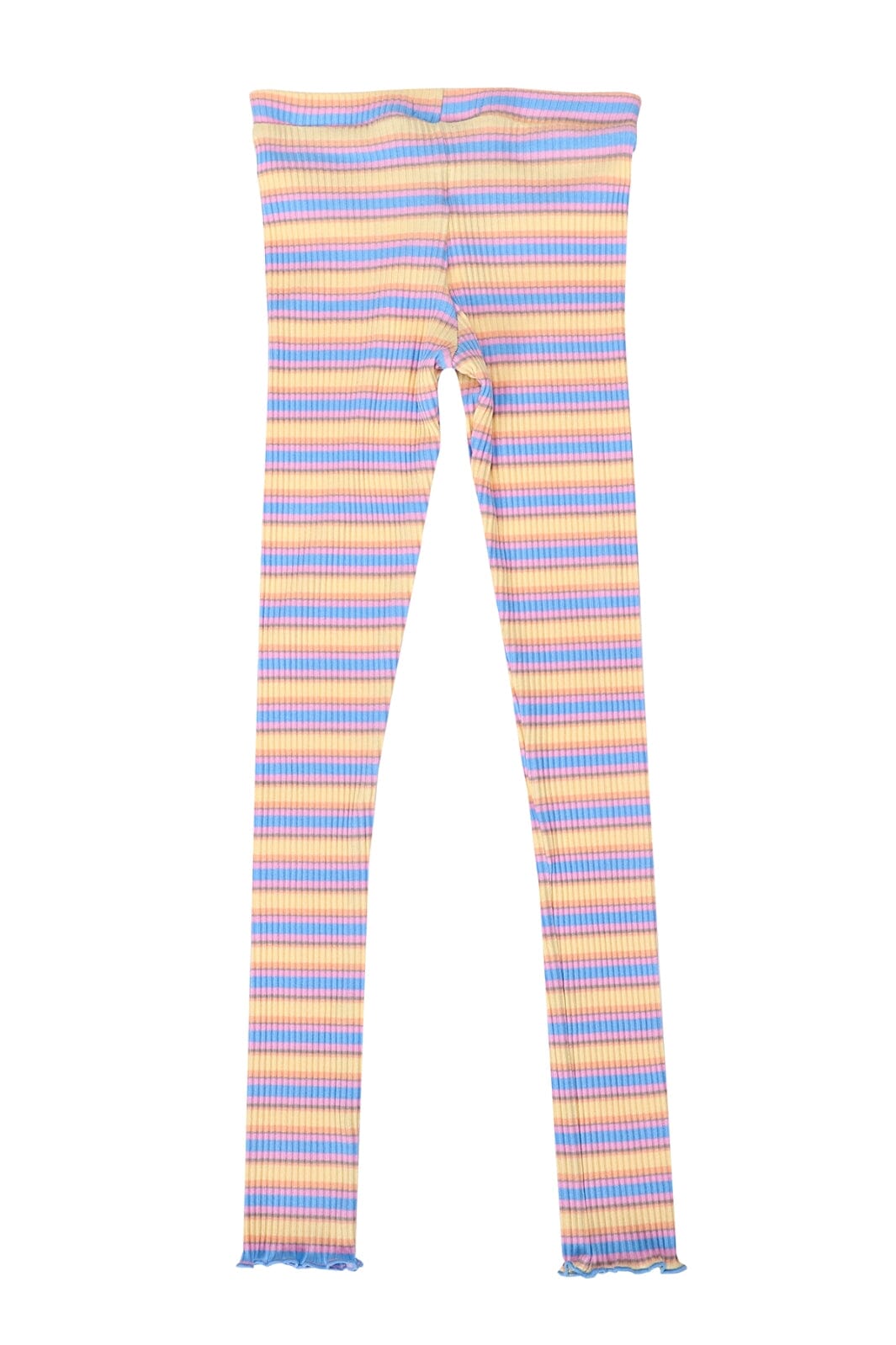 Forudbestilling - Liberte Ami - Natalia-Leggings-Kids - Yellow Rose Blue Stripe Leggings 