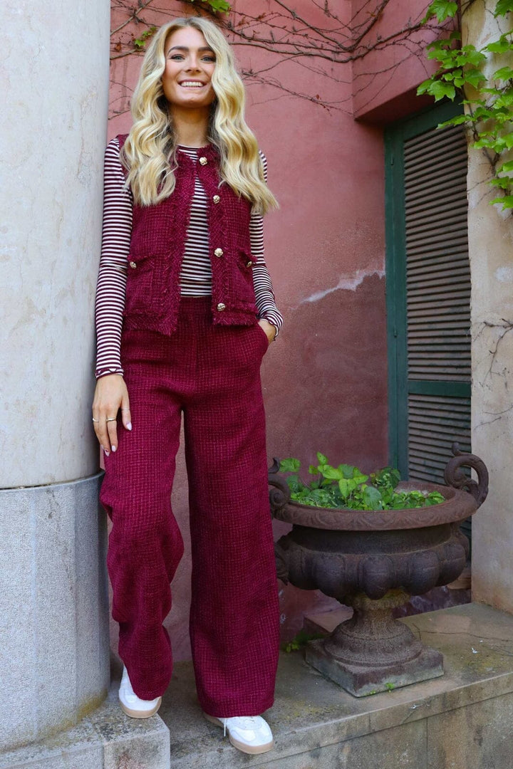 Forudbestilling - Liberte - Coco Wide Pants 22245 - Bordeaux