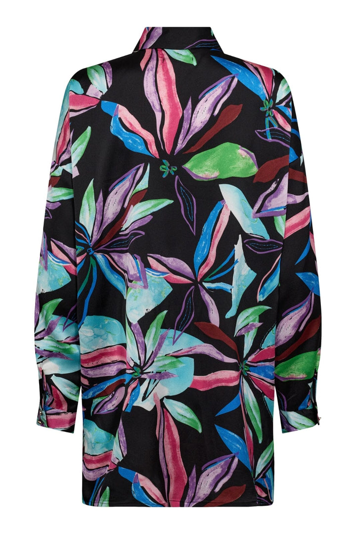Forudbestilling - Liberte - Lulu-Ls-Shirt - Colorful Black Flower Skjorter 