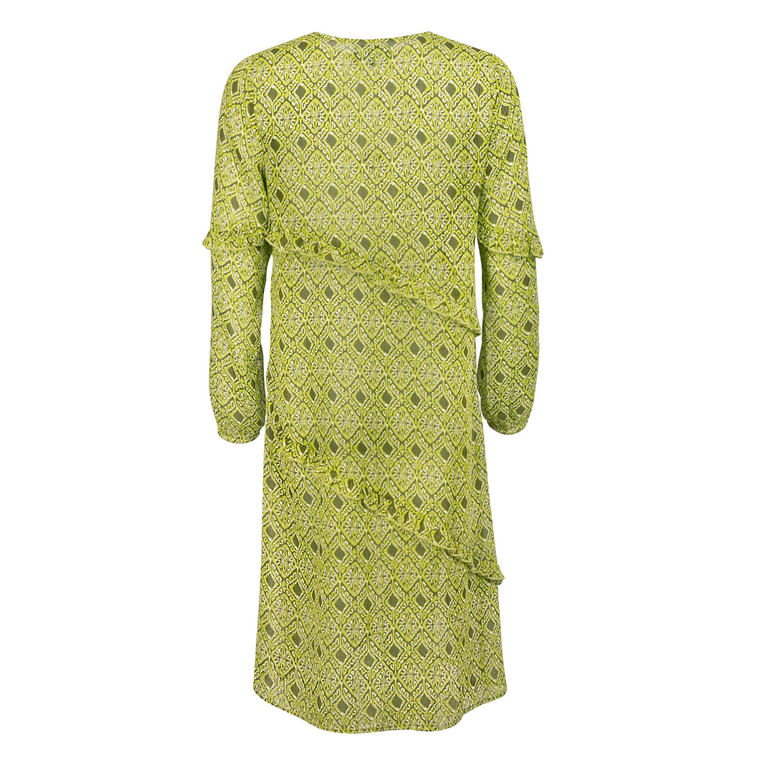 Forudbestilling - Liberte - Martine-Frill-Dress - Lime Army Print Kjoler 