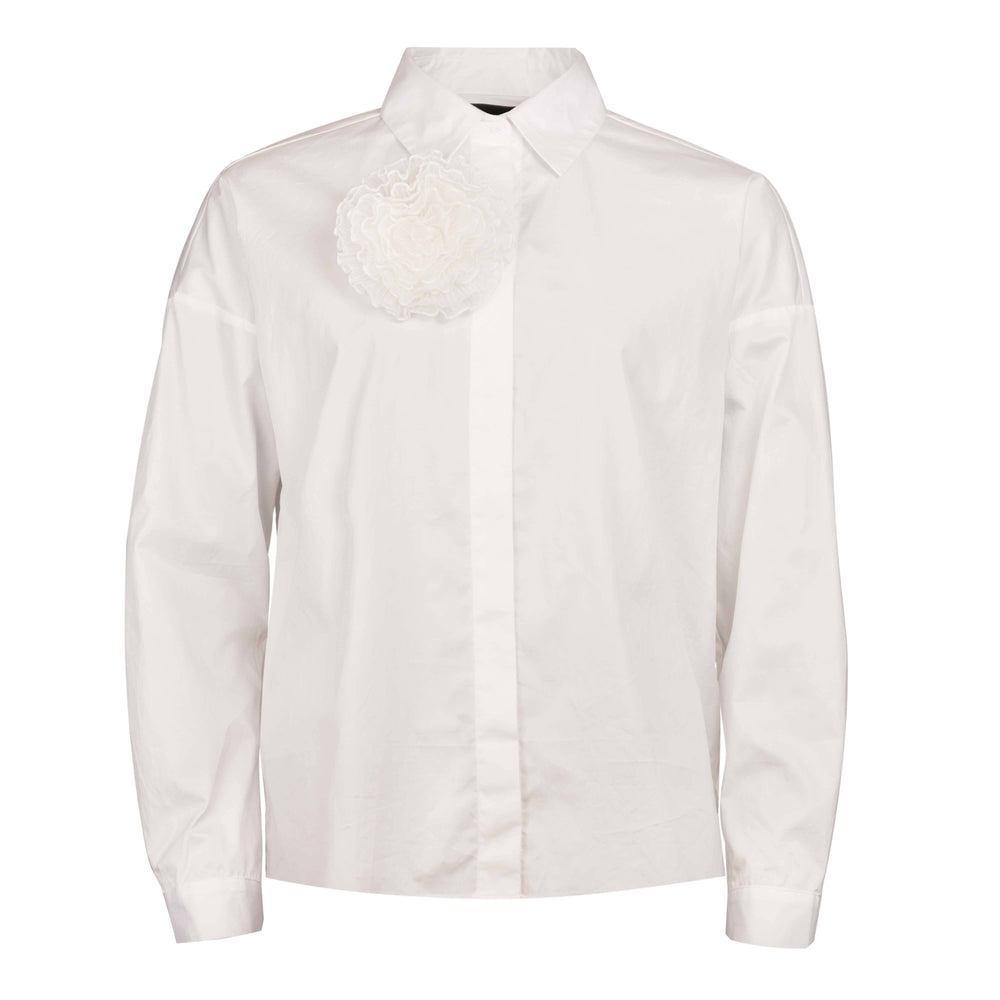 Forudbestilling - Liberte - Rosette-Ls-Shirt - Offwhite Skjorter 