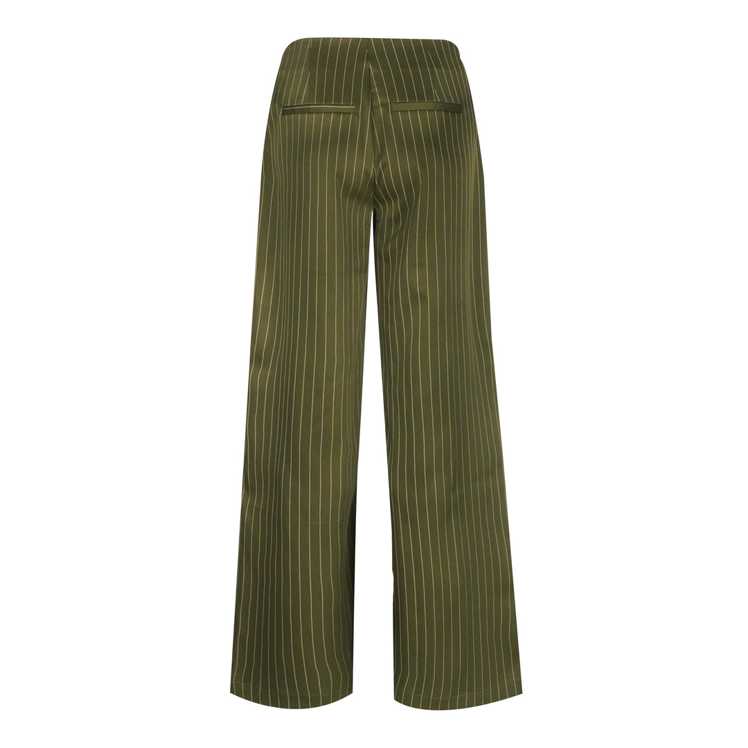 Forudbestilling - Liberte - Sia-Wide-Pants - Army Pinstripe Bukser 