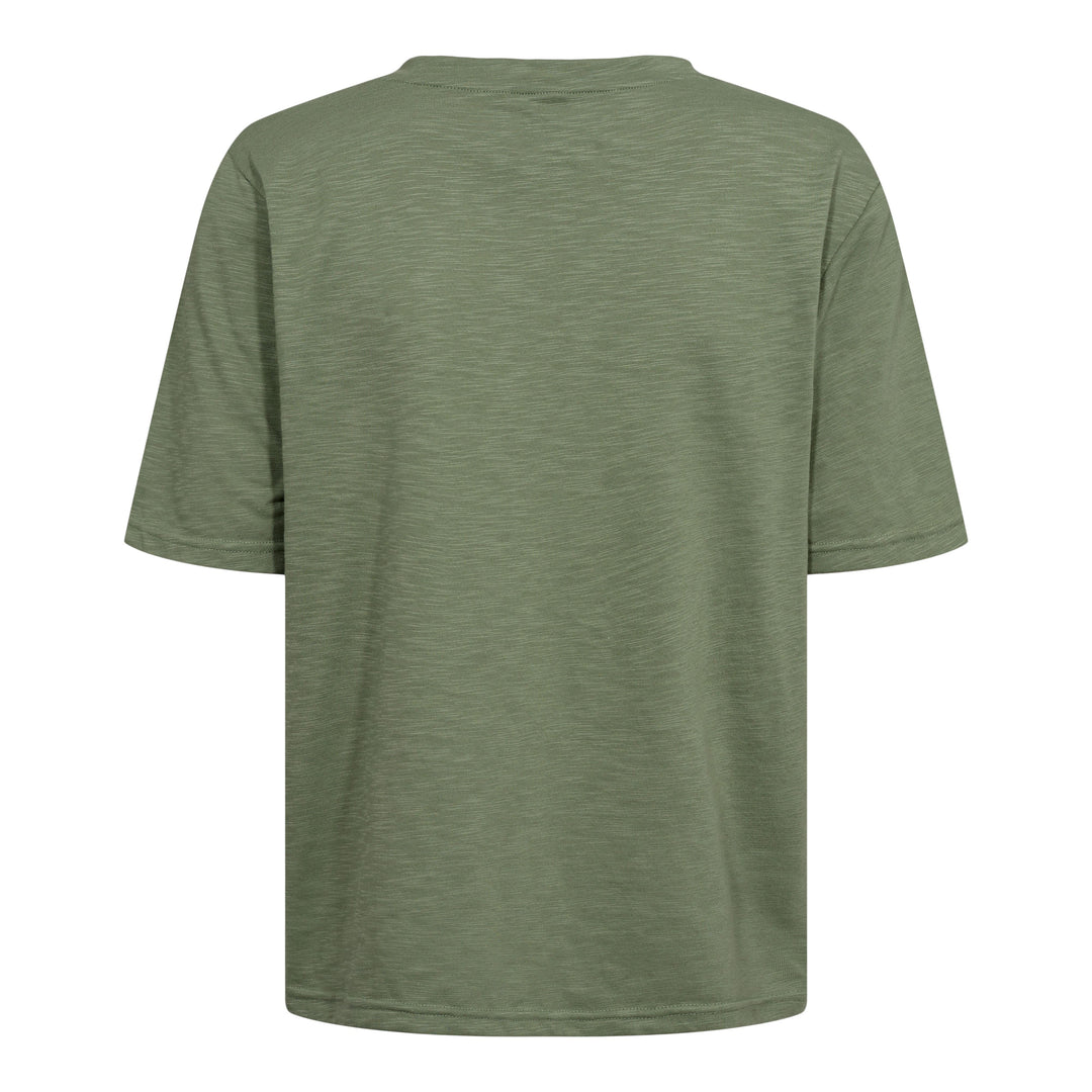Forudbestilling - Liberte - Ulla-Ss-Vneck-Tshirt - Dusty Light Army T-shirts 